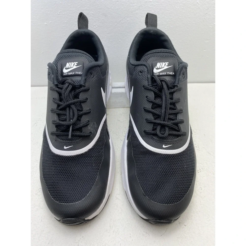Nike Women's Air Max Thea Black Black White 599409-028 Size 7.5 Sneakers.